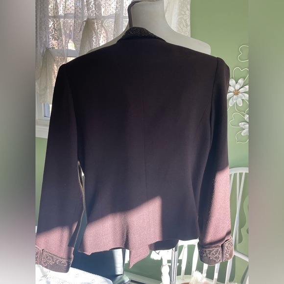 Beautiful Brown Albert Nipon Wool Jacket M - Picture 3 of 8